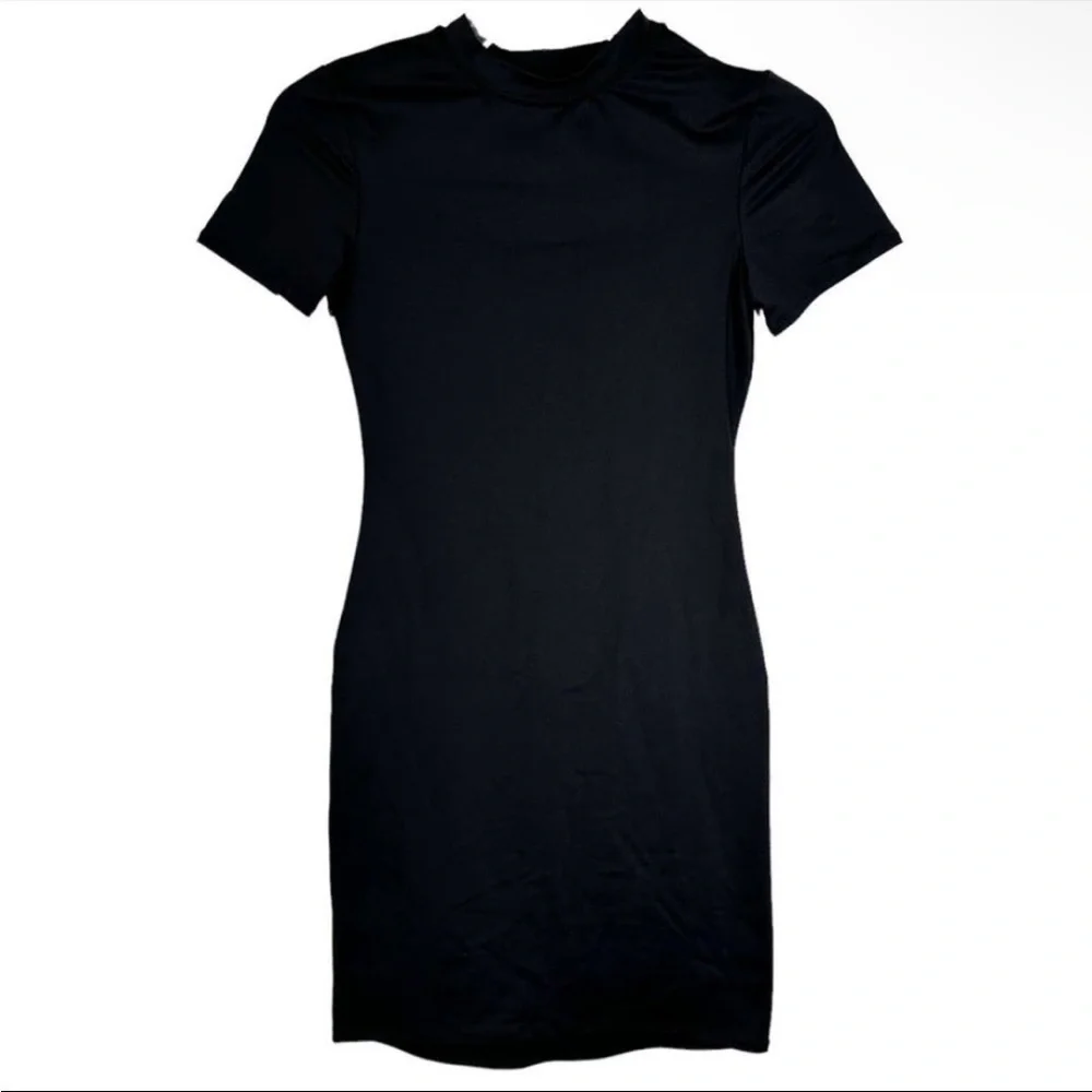 NWT SKIMS SIGNATURE SWIM T-SHIRT DRESS IN ONYX